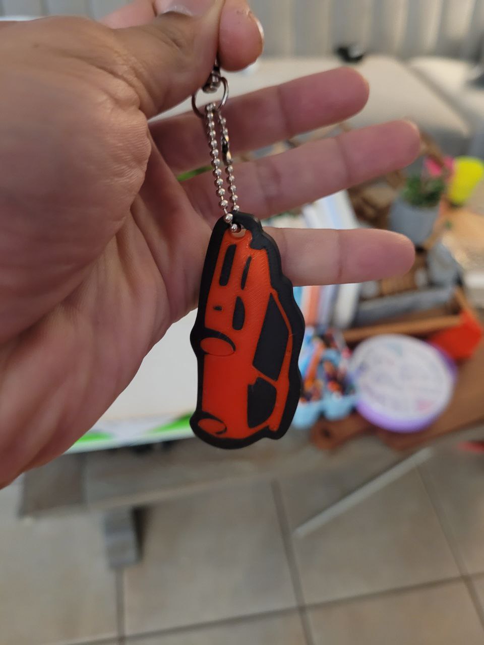 Honda EK Hatch 2 Tone Keychain